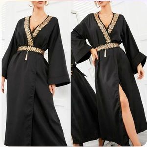 Black & Gold Robe style Dress